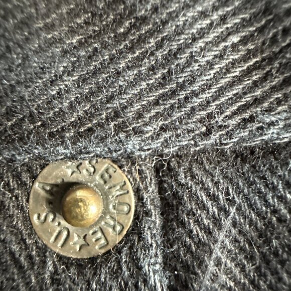 Vintage Solo Semore Jeans Mens 32W Black Baggy Wide Leg Freyed - Picture 5 of 11